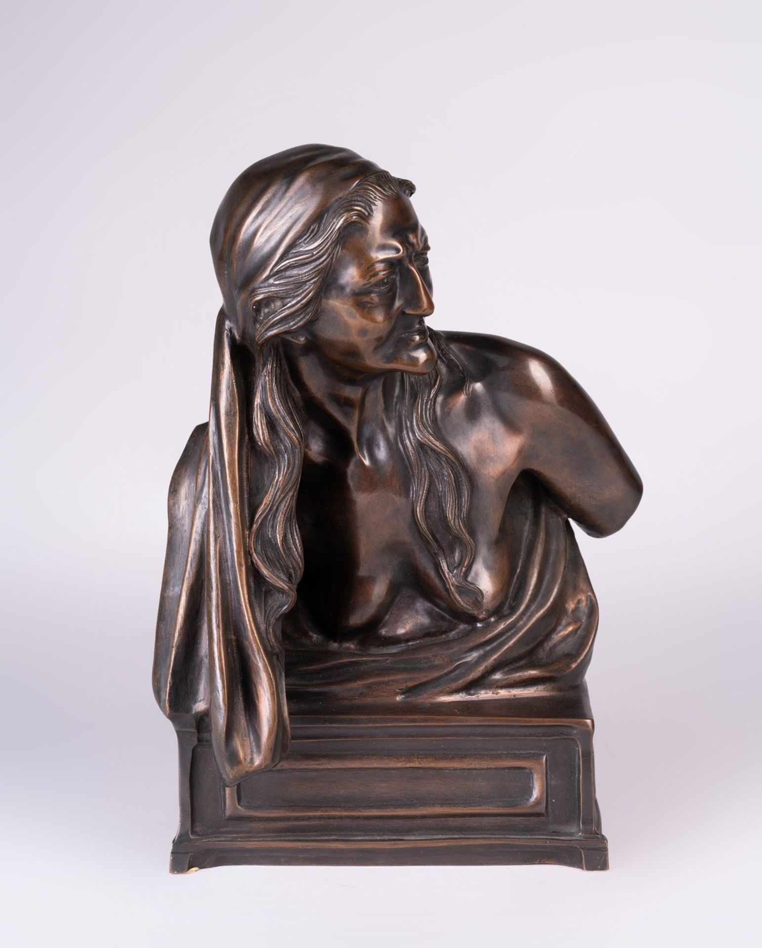 VINCENZO GEMITO Female half-bust. .