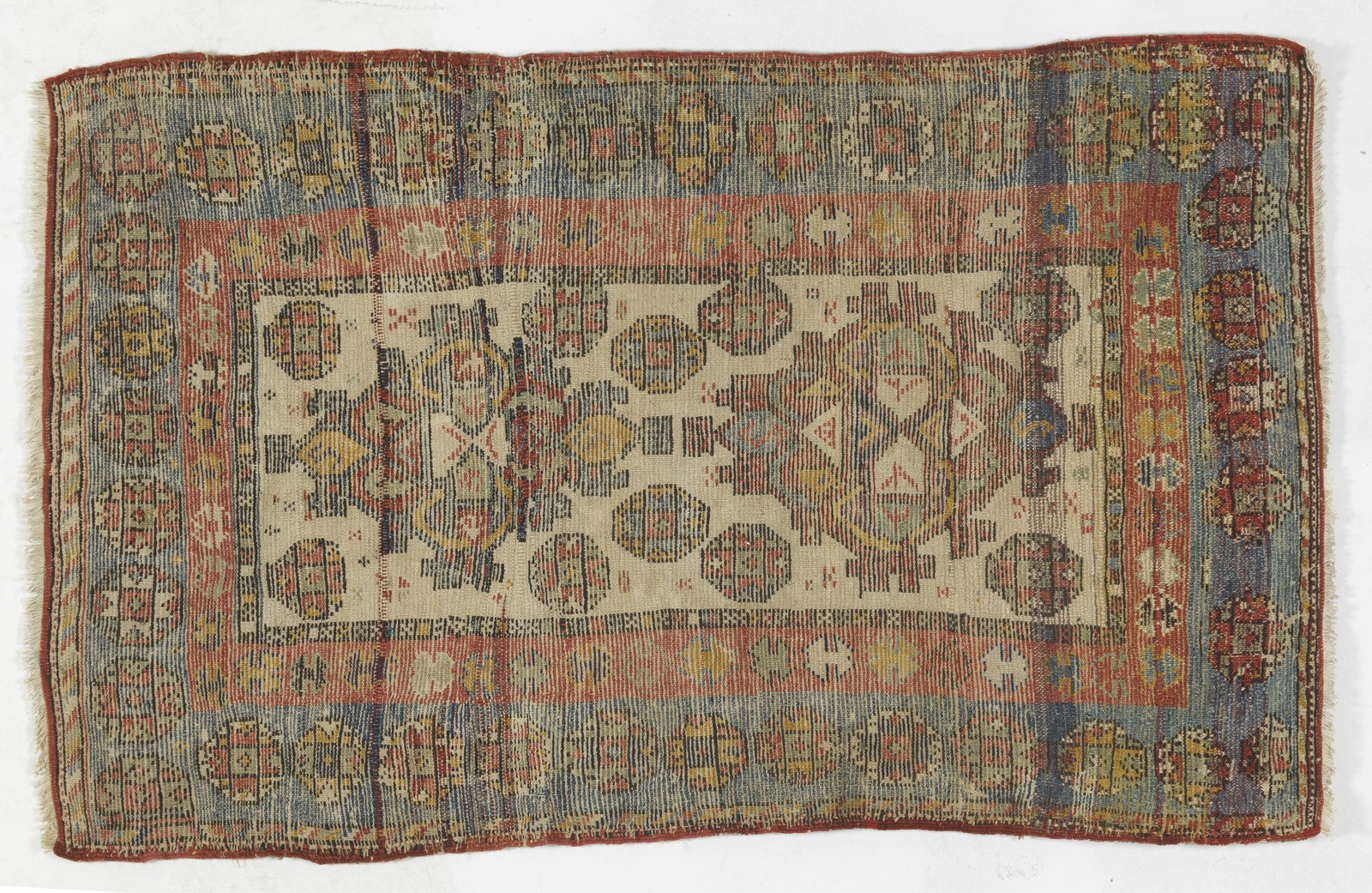 CIAL Hand-knotted and hand-worked carpet. Origin: Anatolia, end of the 19th century. . - Image 2 of 2