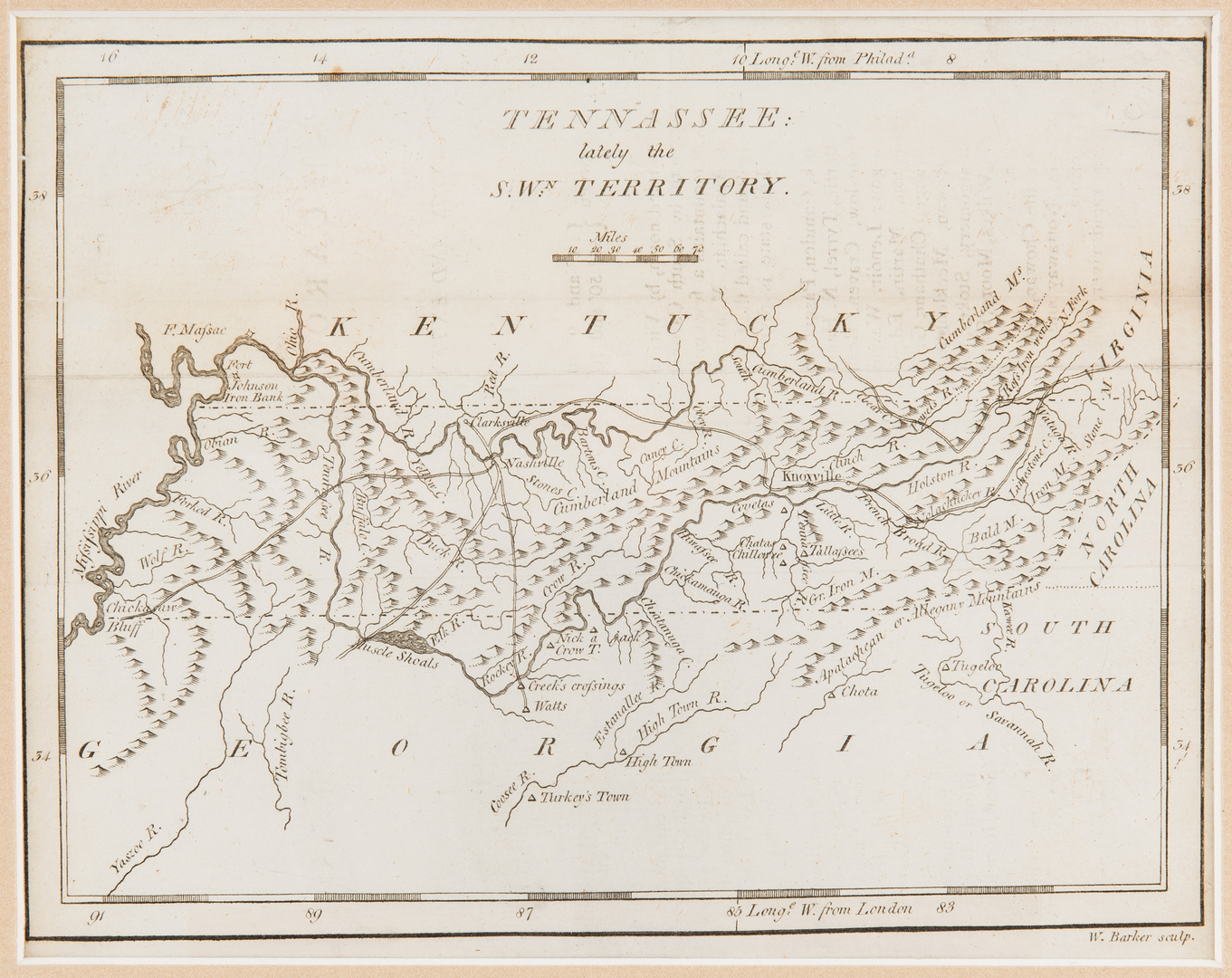 Carey 1796 Map of "Tennassee" - Image 3 of 11