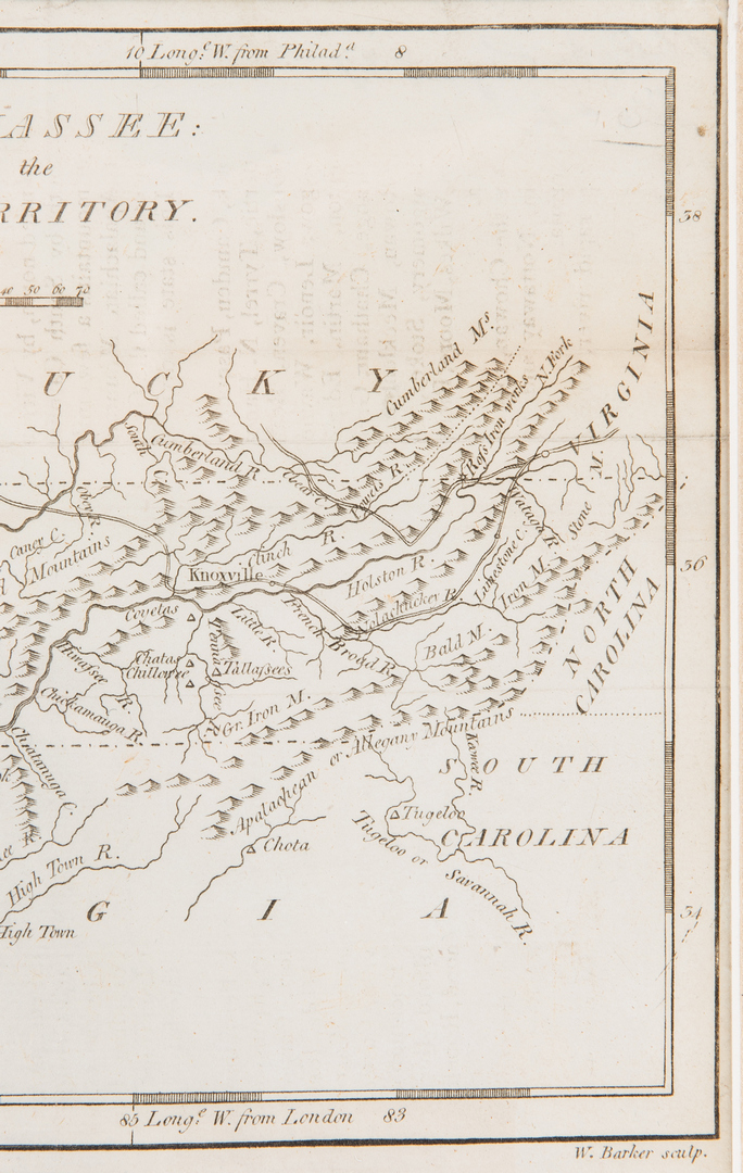 Carey 1796 Map of "Tennassee" - Image 5 of 11