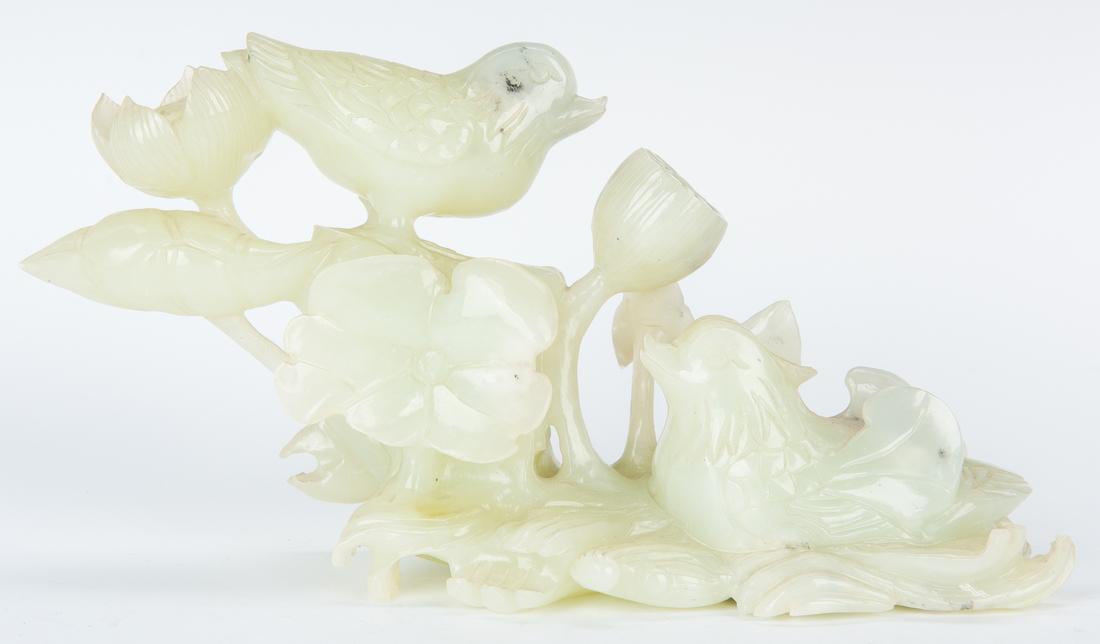 Chinese Carved Jade Bird Figural w/ Stand - Image 6 of 10