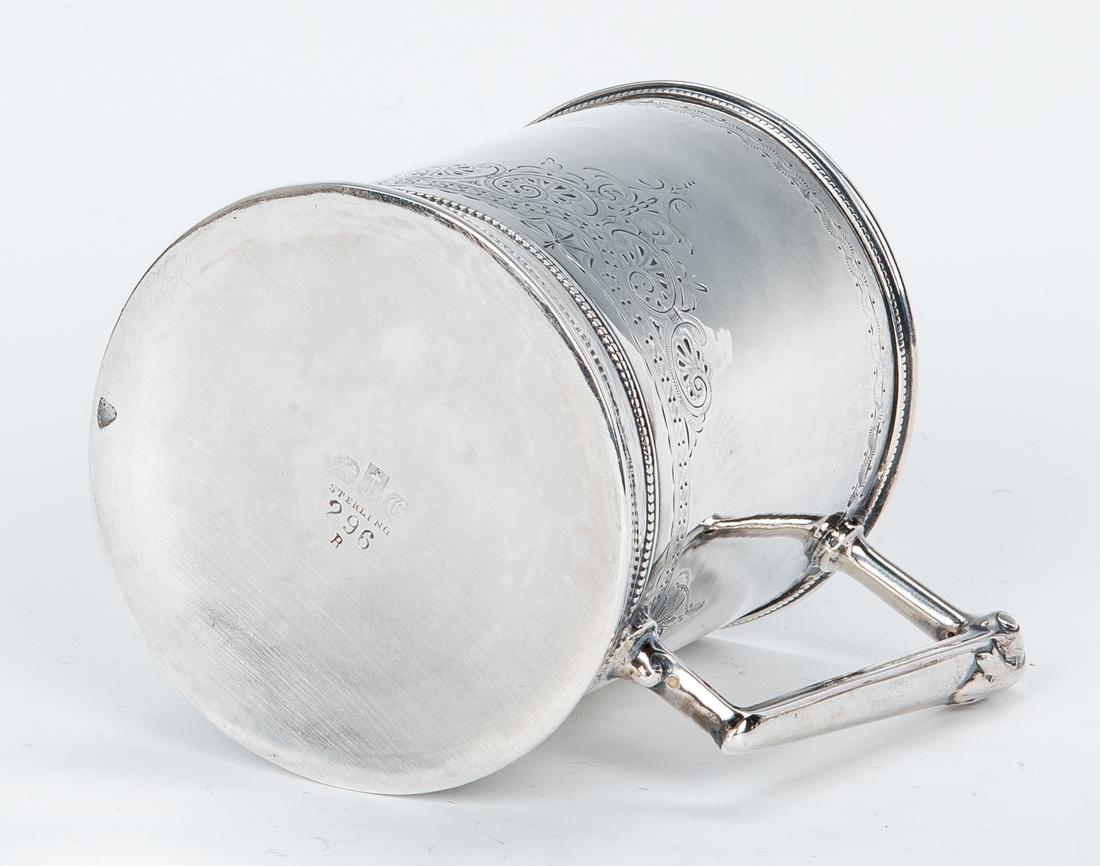 Sterling Bowl, Mug, and 10 pcs coin silver flatware - Image 10 of 16