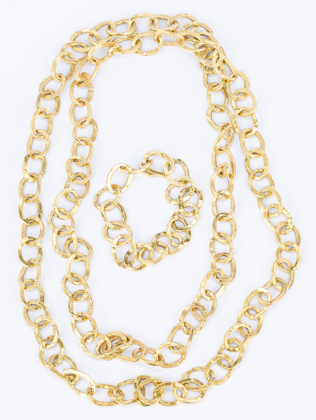 18k Gold Chain Necklace Set, 240 grams - Image 5 of 10