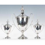 3 Edwardian Sterling Urns, Crichton