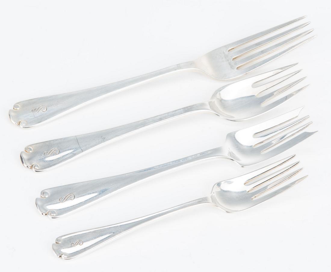 Tiffany Sterling Flatware, Flemish Pattern, 75 Pcs. - Image 17 of 19