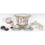 12 pcs Famille Rose incl. Rose Mandarin Jardiniere