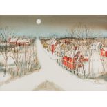 Victor Schreckengost w/c Snow Village