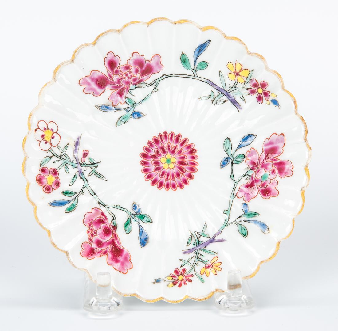 2 Yongzheng Famille Rose Saucers, Relief Decoration - Image 8 of 12