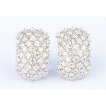 18K Craig Drake Diamond Earrings. 8.67 ct t.w.