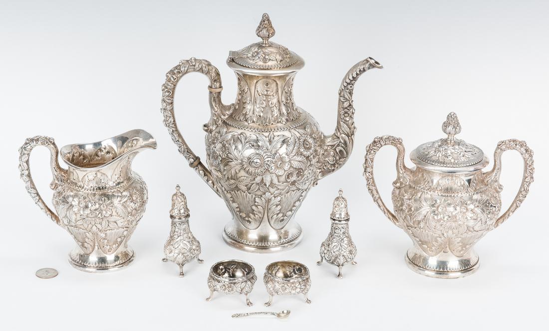 3 Pc. Kirk Repousse Silver Tea Set & more - Image 30 of 41