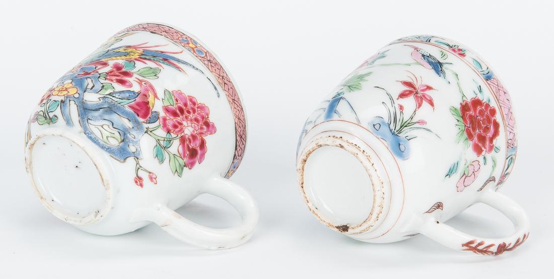 7 Famille Rose Porcelain Tea Cups, Saucers - Image 15 of 18