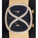 Chopard 18k Dia Dual Time Zone Watch