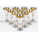 10 Alvin Sterling Silver Goblets