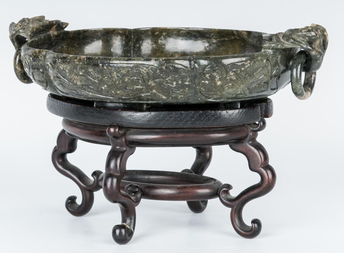 Chinese Spinach Jade Marriage Bowl - Image 6 of 14