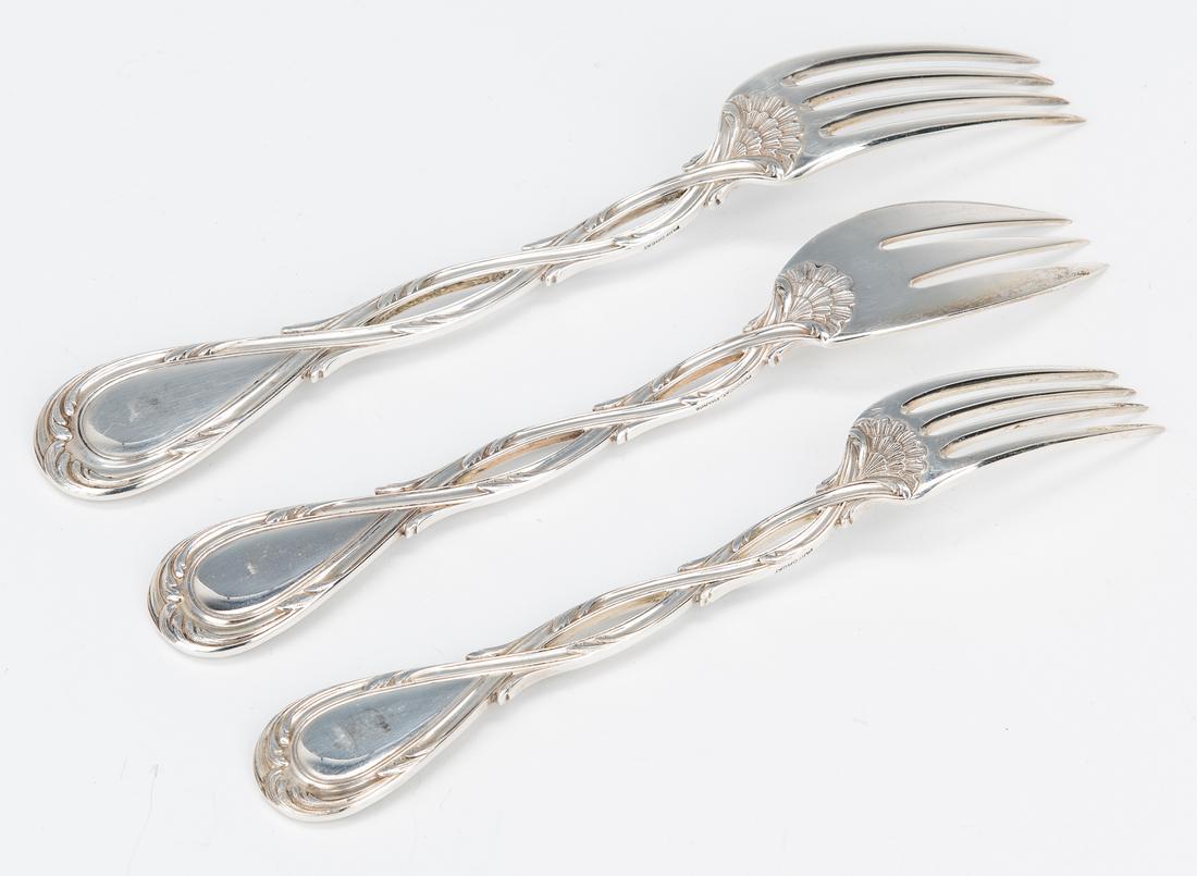 66 pcs. Puiforcat Royal Pattern Sterling Silver Flatware - Image 7 of 12