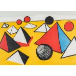 Alexander Calder Signed Litho, Pyramids