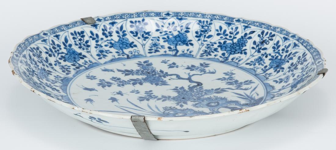 Large Blue & White Charger, poss. Ming or Yuan - Image 6 of 9