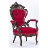 Meeks Rosewood Chair, Stanton Hall Pattern