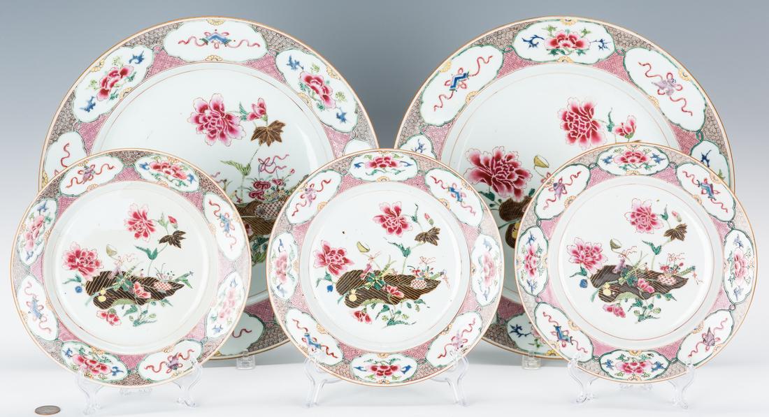 5 Chinese Export Famille Rose Porcelain Pieces - Image 11 of 11
