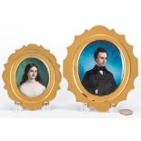Pair NY miniature portraits, attr. Wagner Siblings