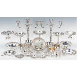 25 pcs. Sterling Holloware incl. Candlesticks, Candy Dishes