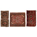 Bidjar Area Rug & 2 Turkish Saddle Bags