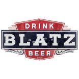 Blatz Beer Enameled Advertising Sign