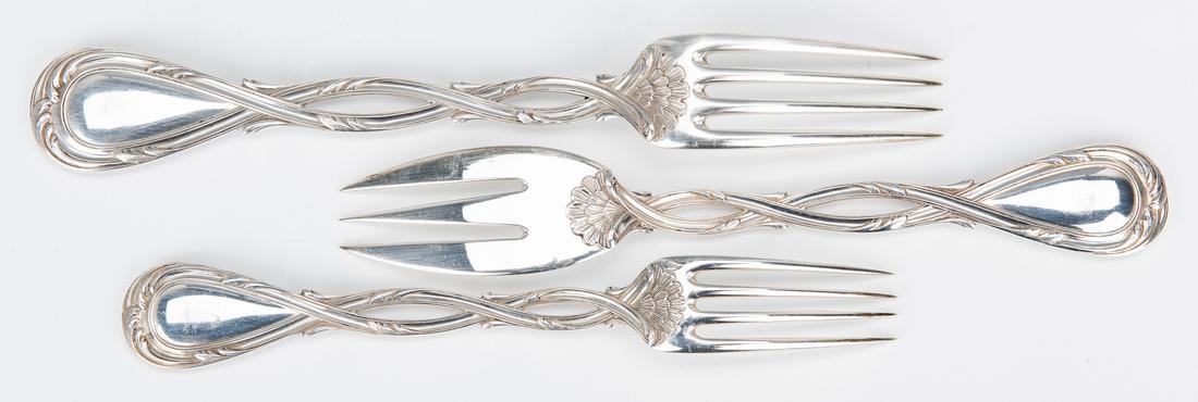 66 pcs. Puiforcat Royal Pattern Sterling Silver Flatware - Image 8 of 12