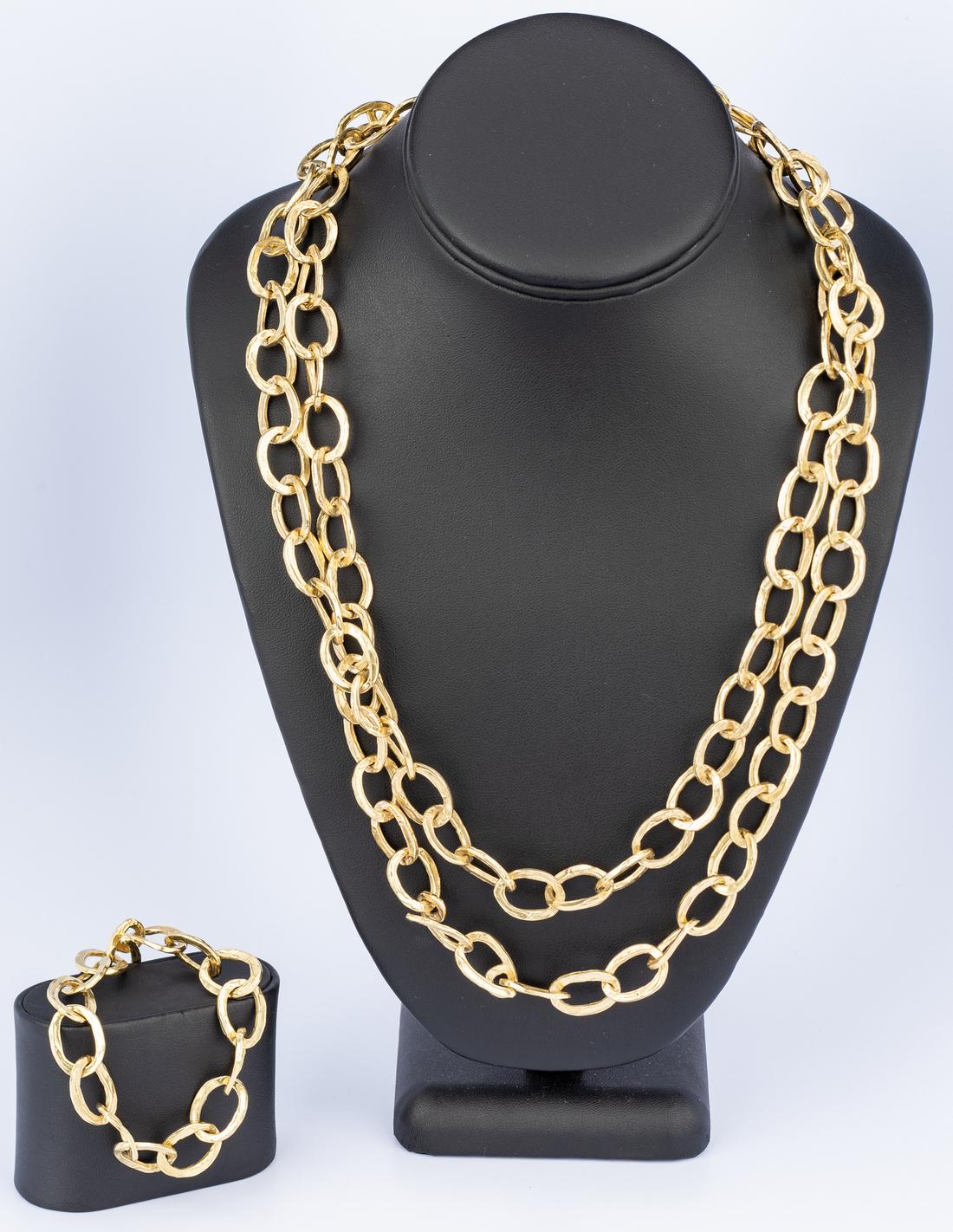 18k Gold Chain Necklace Set, 240 grams - Image 3 of 10