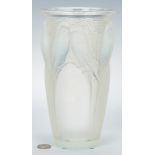 R. Lalique Opalescent Glass Ceylan Vase