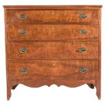 East TN Hepplewhite Chest, Highly Figured Walnut