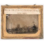 1850s State Fair Ambrotype, Man in Stovepipe Hat