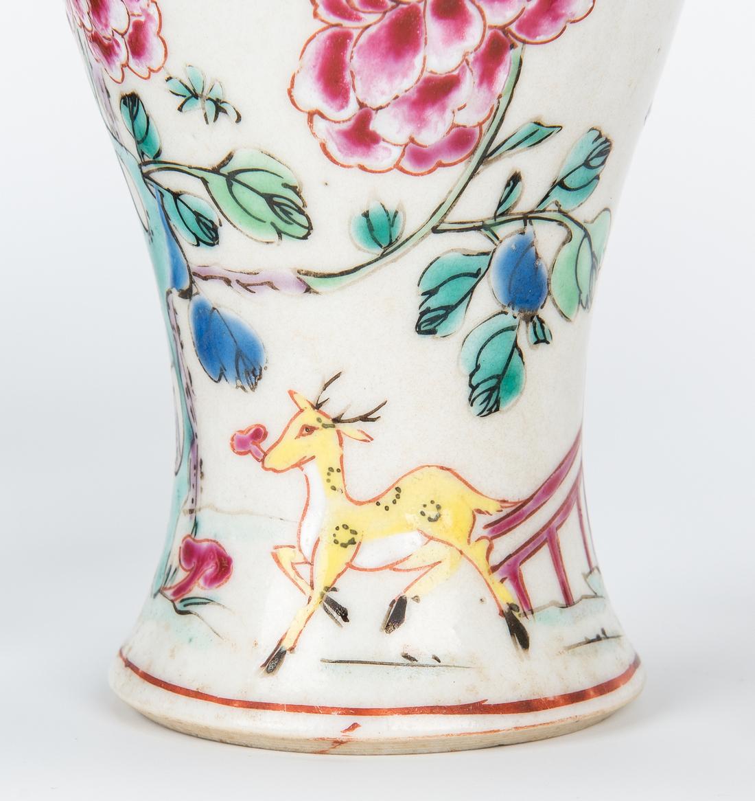 4 Famille Rose Export Porcelain Vases - Image 9 of 21