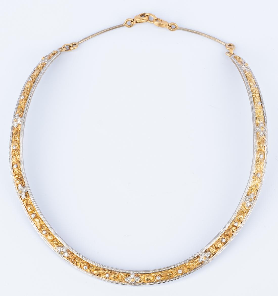 F. Buccellati 18k Dia Collar Necklace - Image 14 of 16
