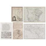 5 Maps of the World and North America, incl. Hondius
