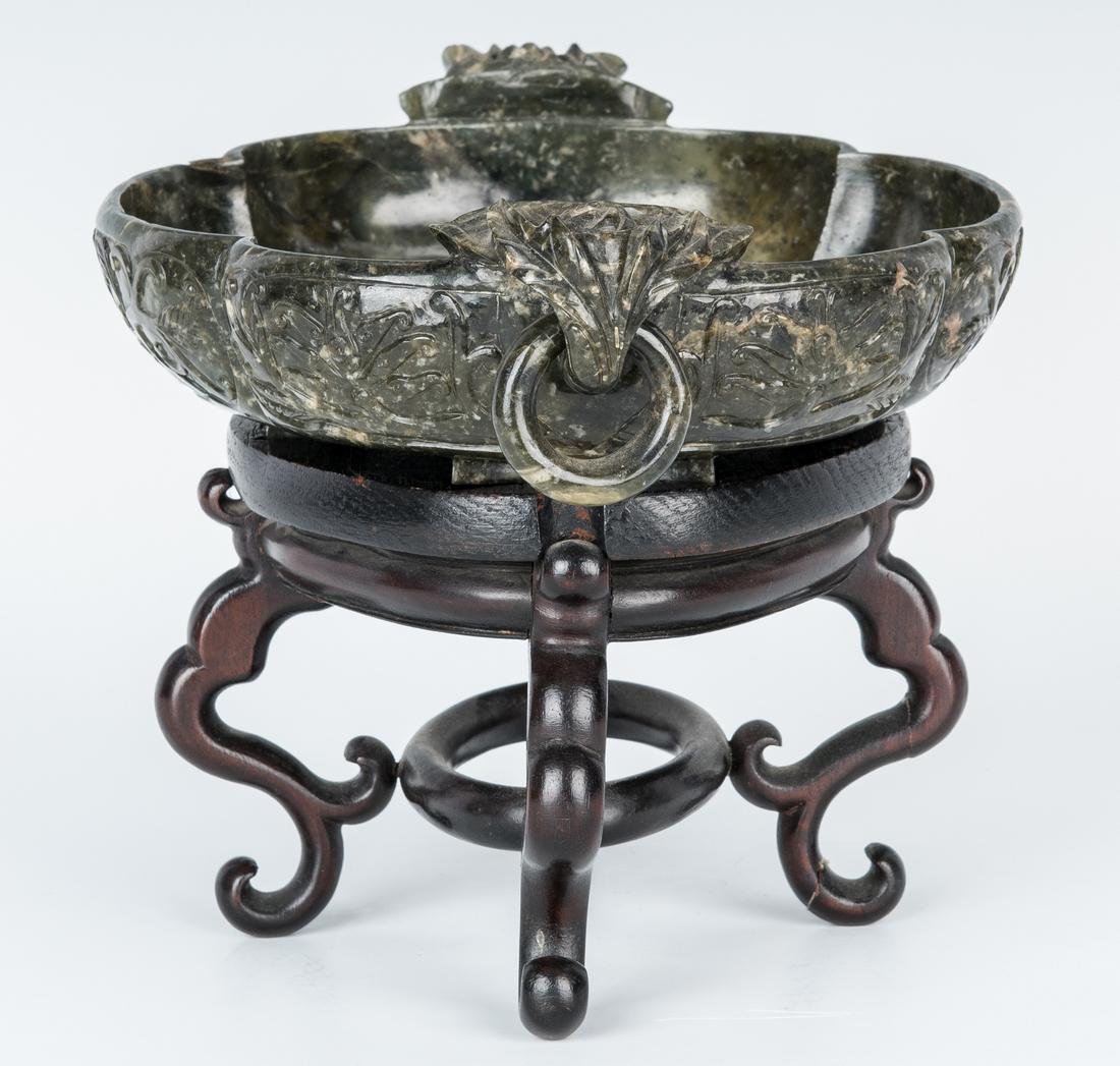 Chinese Spinach Jade Marriage Bowl - Image 4 of 14