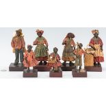 7 Southern Wax Folk Art Figures, attrib. to Vargas