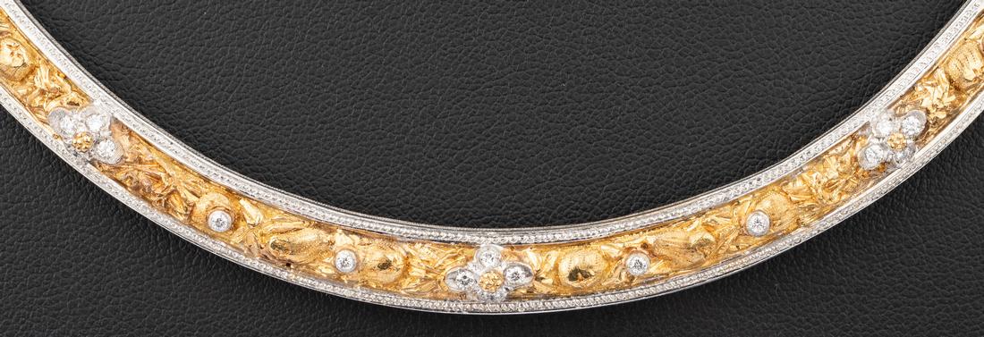 F. Buccellati 18k Dia Collar Necklace - Image 12 of 16