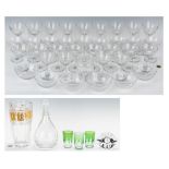 51 Crystal & Glass Items, incl. Baccarat, Val St. Lambert, Orrefors