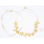 2 Gold Designer Choker Necklaces