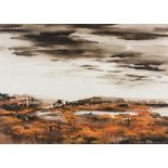 Victor Schreckengost Watercolor Fall Landscape