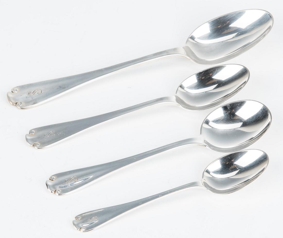 Tiffany Sterling Flatware, Flemish Pattern, 75 Pcs. - Image 14 of 19