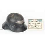 WWII German Helmet & WWI Booklet, 2 items