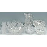 11 Cut Glass items, incl. Bridgeton Rose