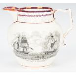 War of 1812 Historical Staffordshire Lustre Ware Jug