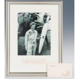 2 Aviator Signed items, incl. Lindbergh, Earhart