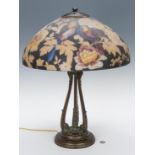 Handel Reverse Painted Table Lamp, Parrots