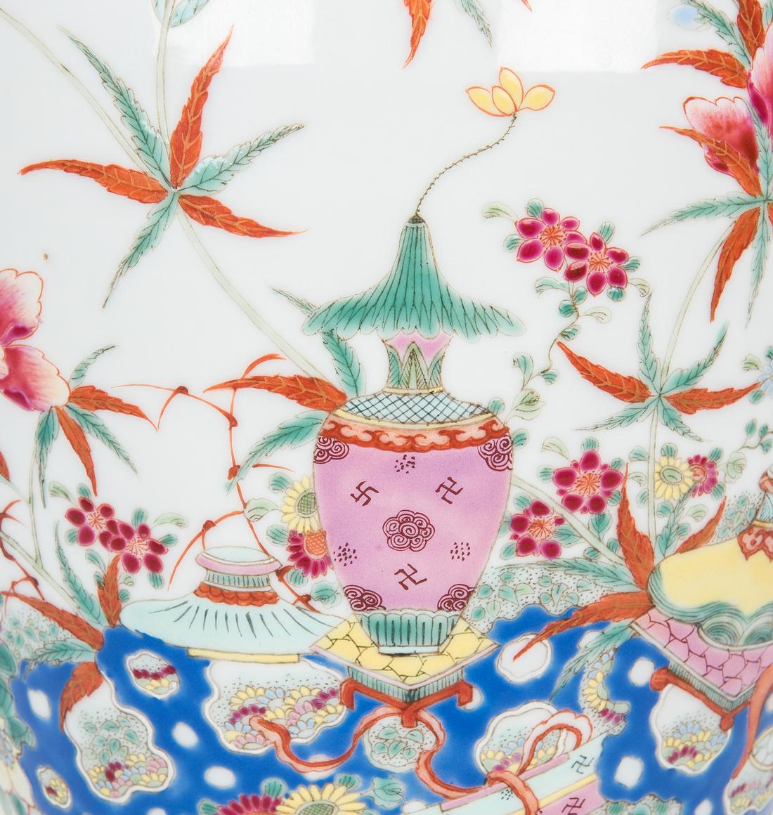 Chinese Famille Rose Lamp, Precious Objects - Image 9 of 14