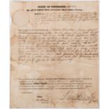 Sam Houston Signed Land Grant, 1828