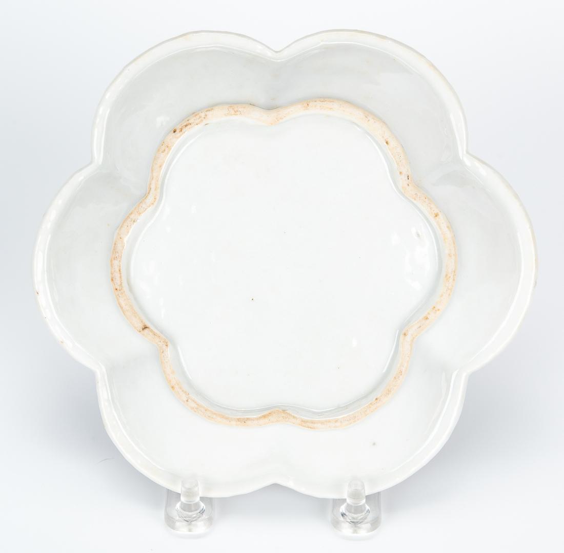 2 Yongzheng Famille Rose Saucers, Relief Decoration - Image 7 of 12